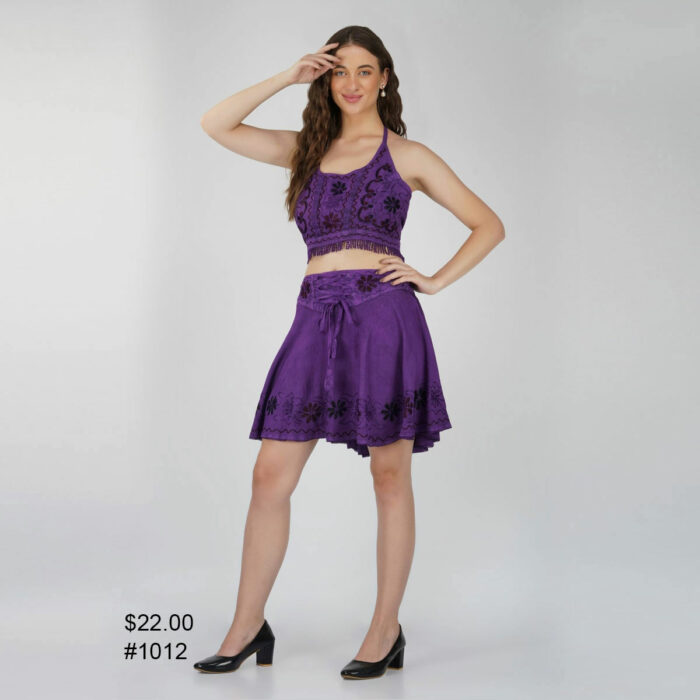 #1012 Micro skirt and Halter Top